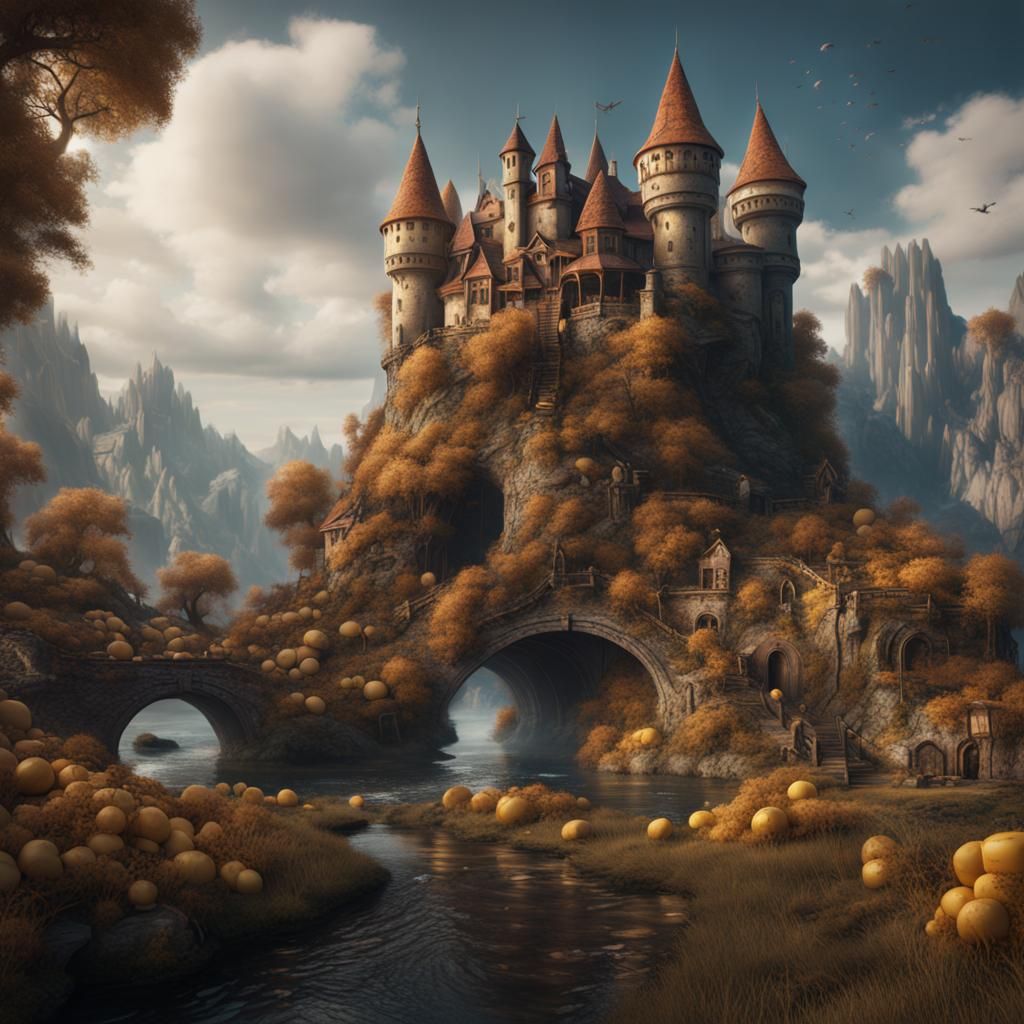 Detailed Matte Painting of Cheese in Deep Color