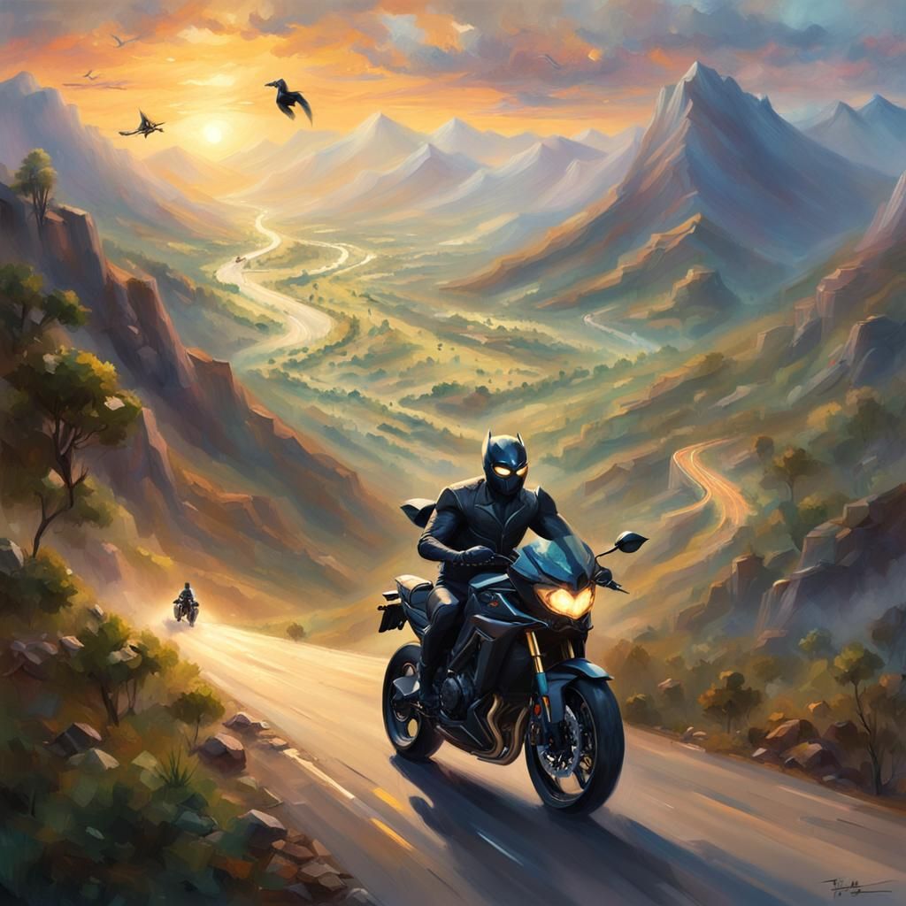 Black Panther Motorbike Ride in Wakanda: Concept Art