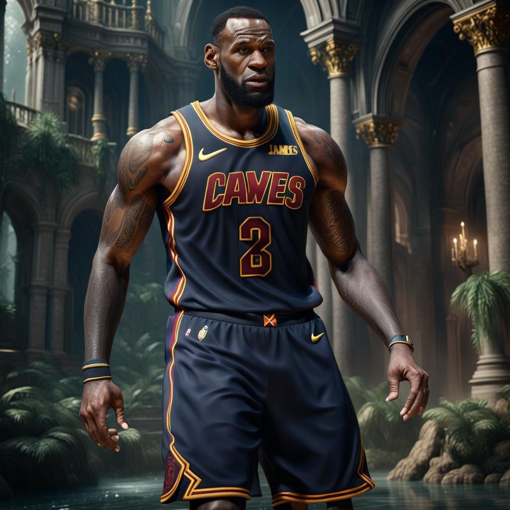 Detailed Matte Painting of Lebron James