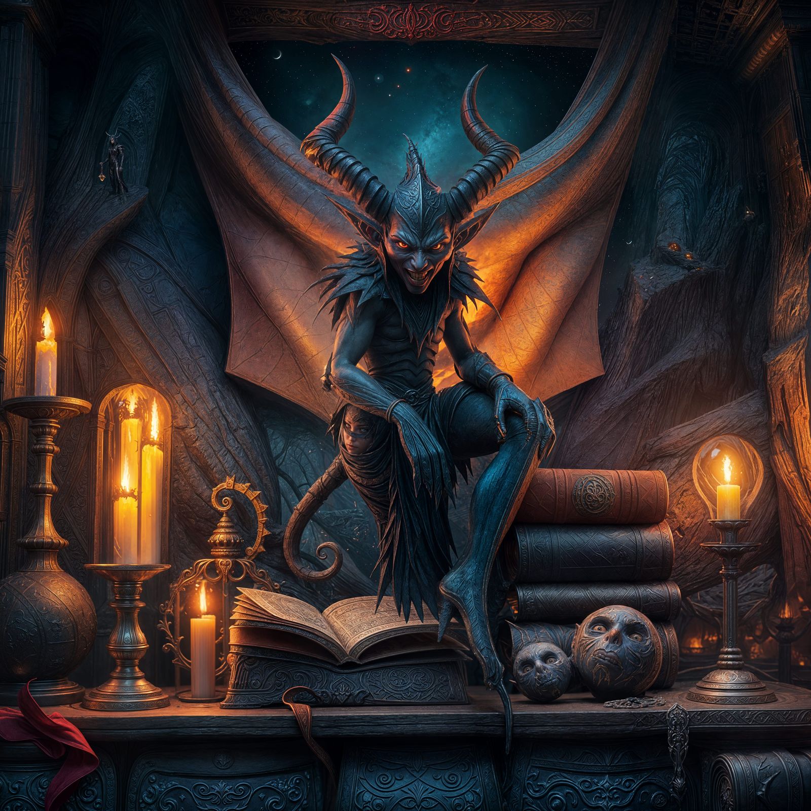Ethereal Elf on a Shelf Concept Art in Deep Fantasy Style