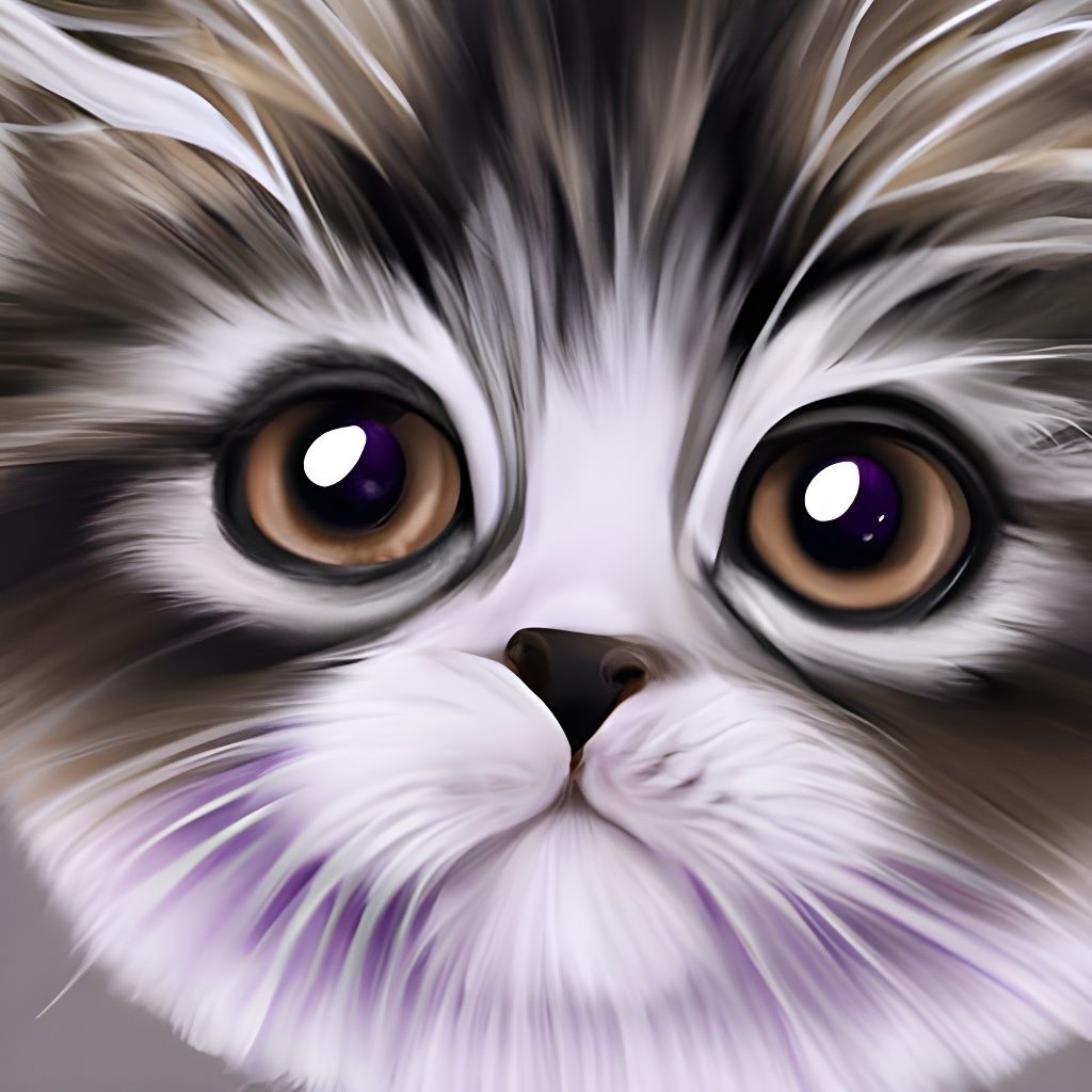 Hyperrealistic Chibi Cat Face in 8K