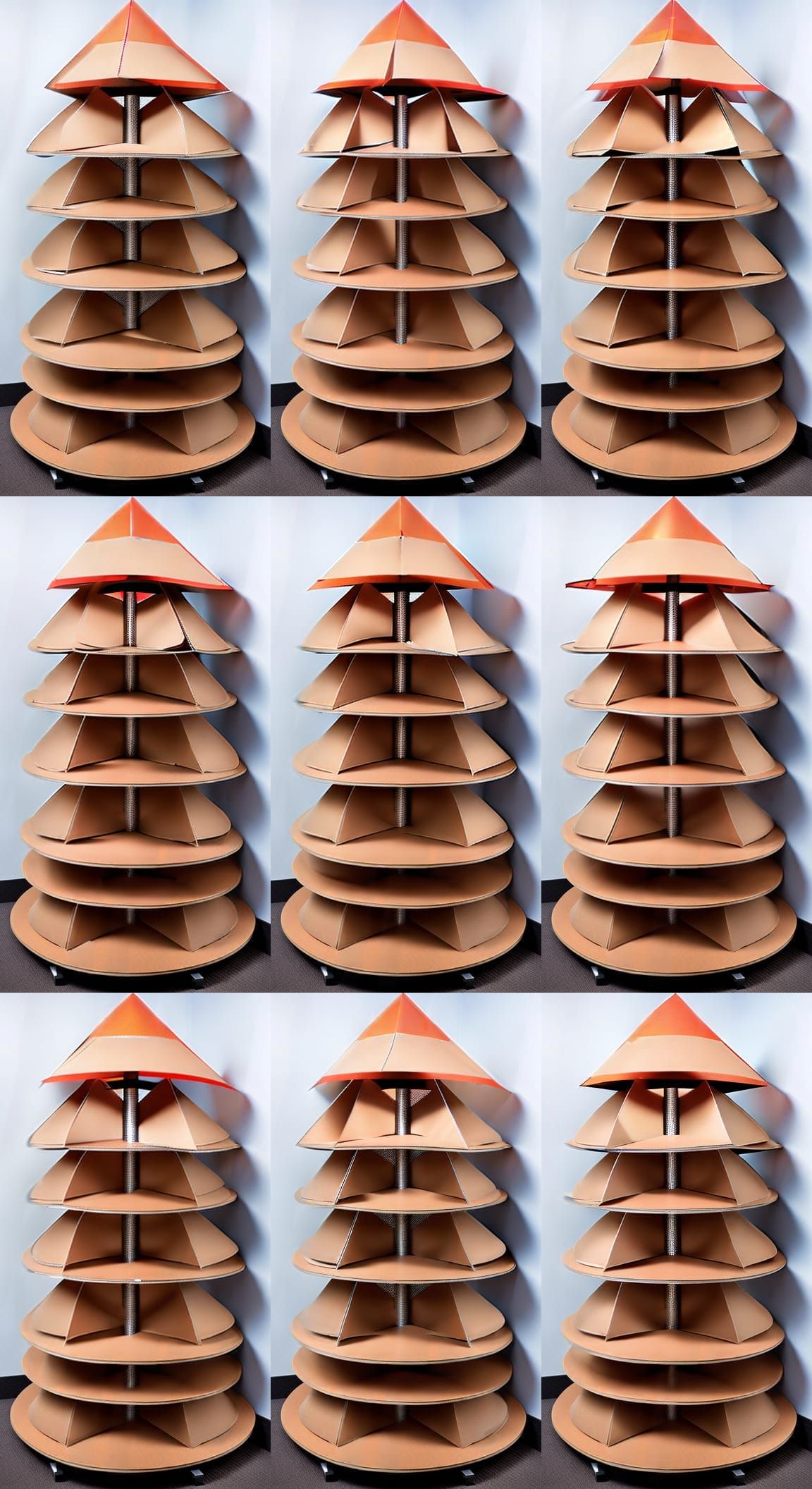 Cardboard Carpet Display Unit with Cones