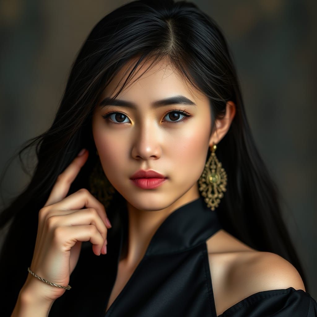 Beautiful Woman with Wounds in Noir Cityscape