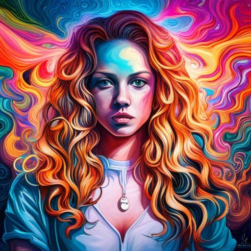 Psychedelic Starworld in Graffiti Art Style