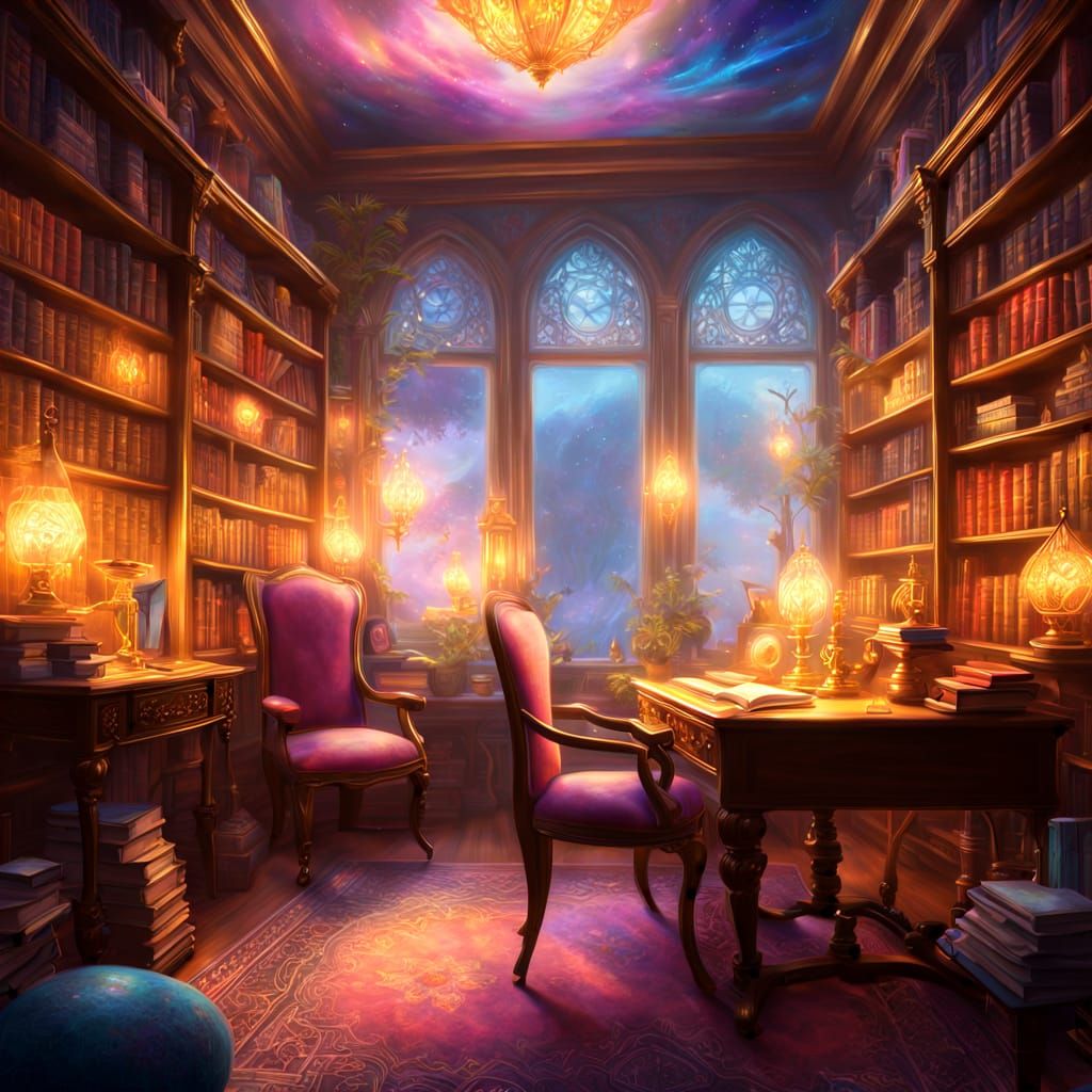 Dreamy Think Tank in Ethereal Fantasy Style