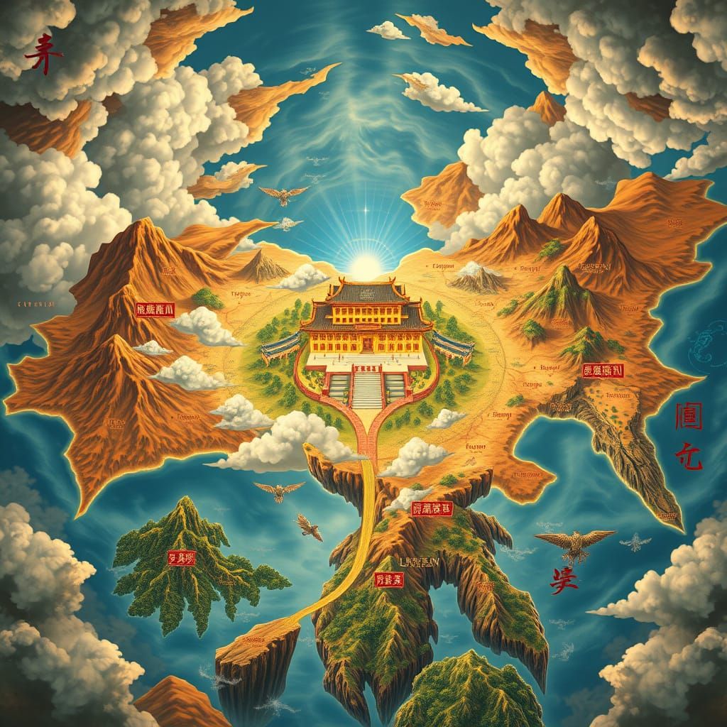 Fantasy Cultivation World Map of God's Domain