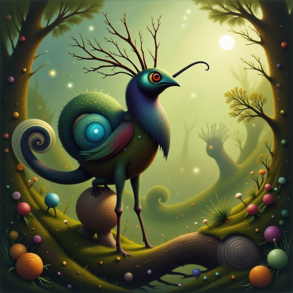 Enchanted Forest Symphony: A Mossy Digital Landscape