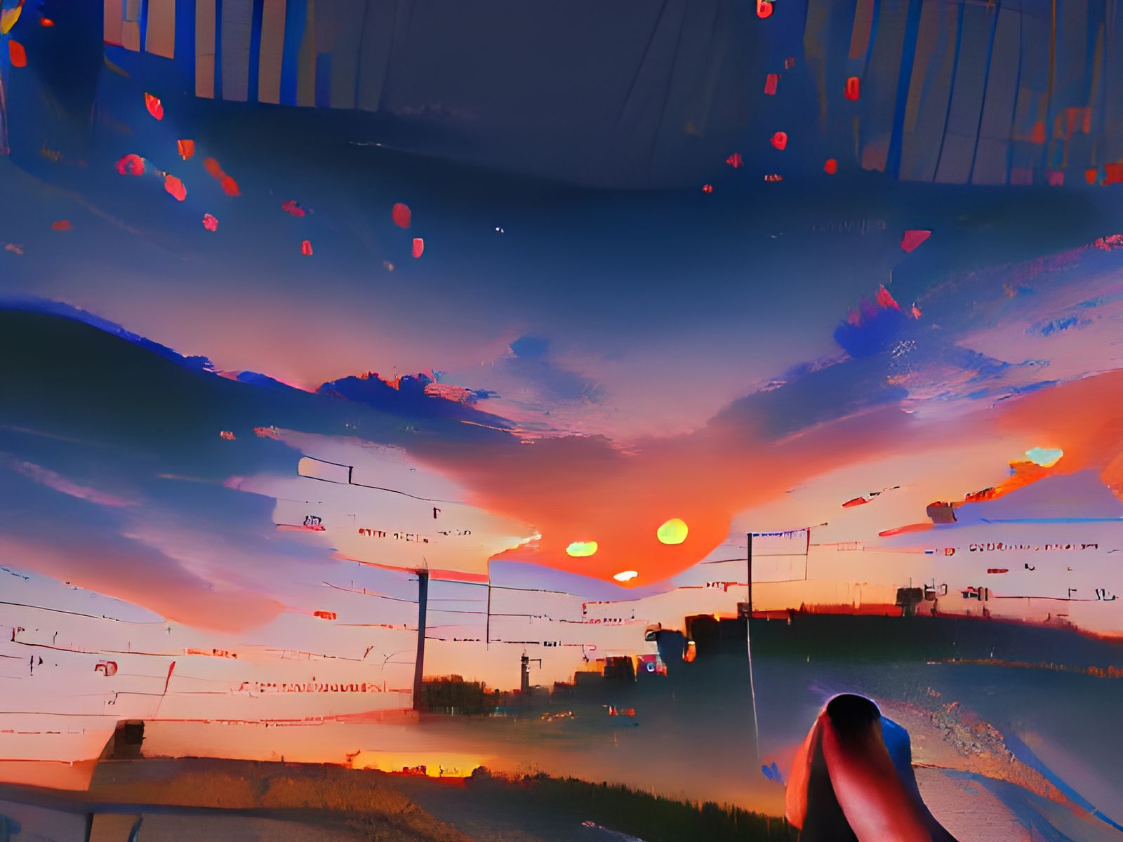Vibrant Sunset Sky in Dreamy Colors