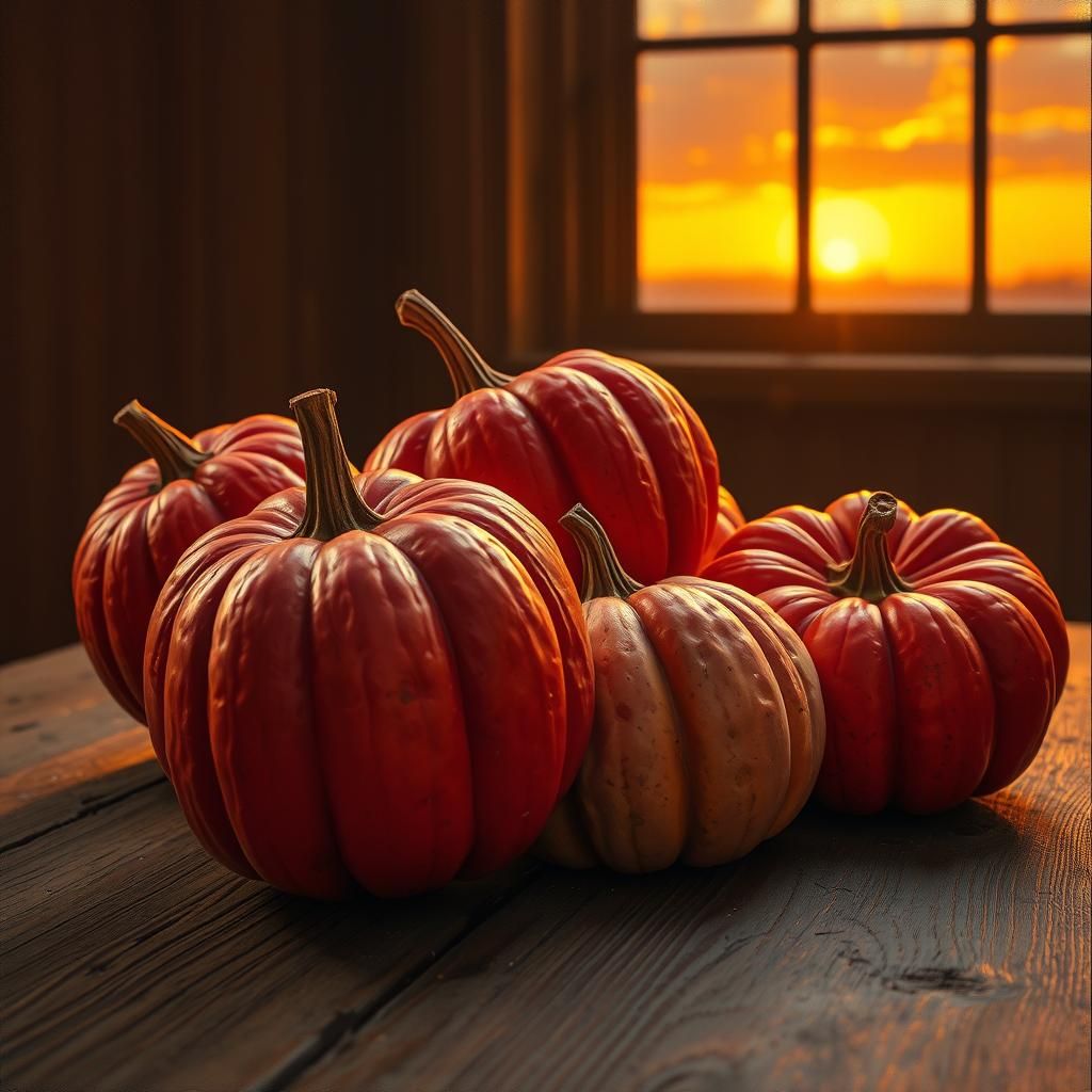 Gourds Still Life in the Style of Old Masters