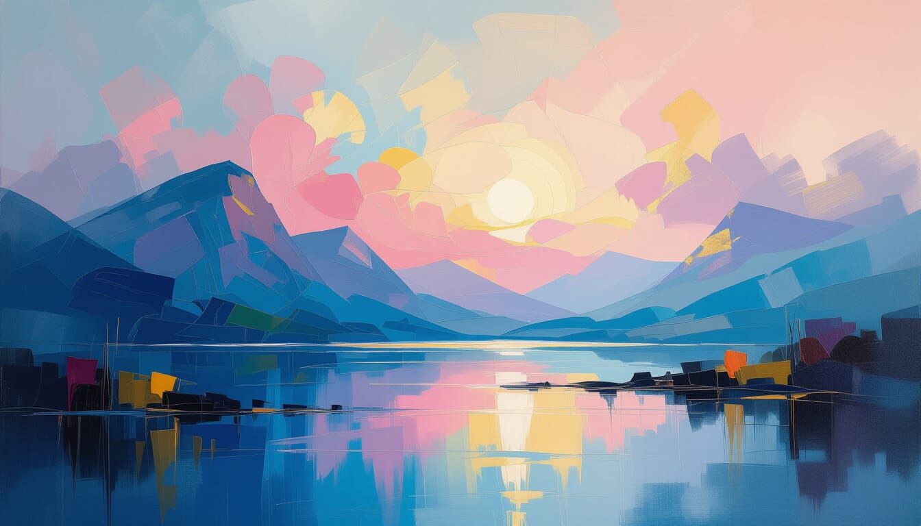 Impressionistic Cloudscape in Rococo Style