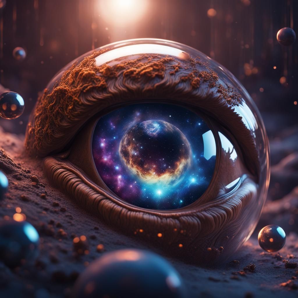 Galaxy Spirit Sleeping Within a Glass Eye