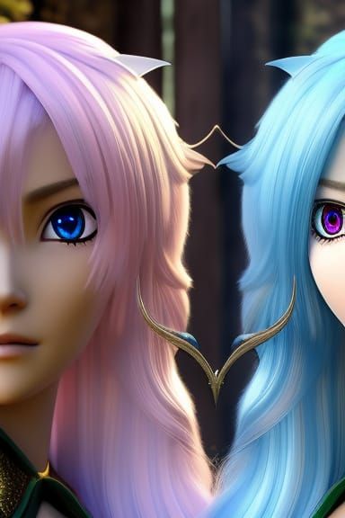 Ethereal Angel Elf with Translucent Wings