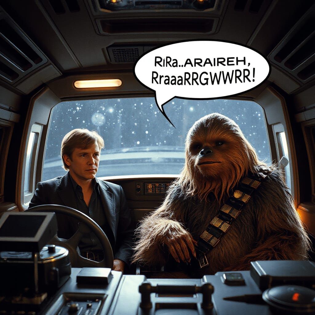 Harrison Ford as Han Solo in Sci-Fi Space Ship Cabin