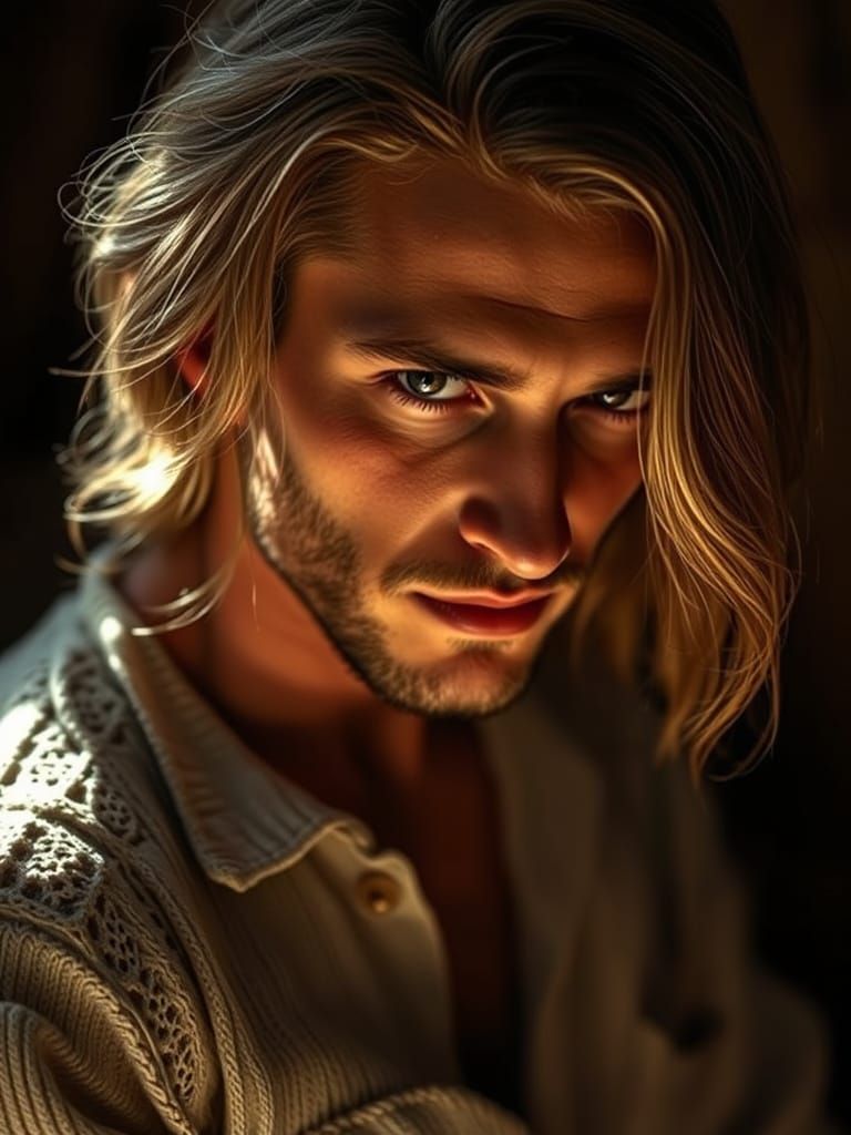 Mysterious Portrait in Dramatic Lighting