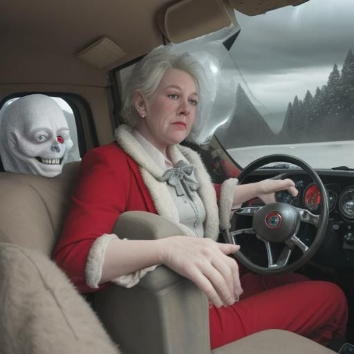 A knock on the window, a monstrous hand gleamed,
Large Marge, the truck driver, a sight to be dreamed.
Peewee, beside he...