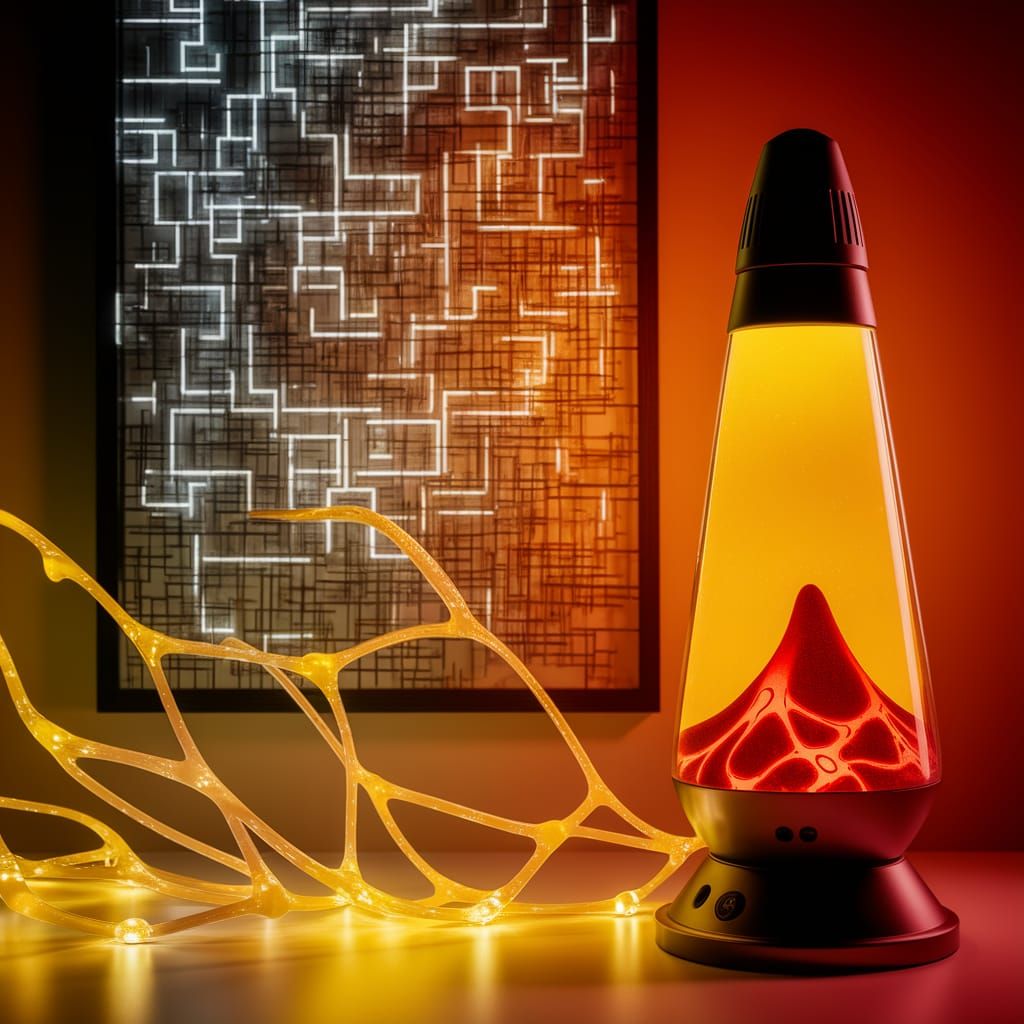 Mesmerizing Lava Lamp with Neon Luminescence