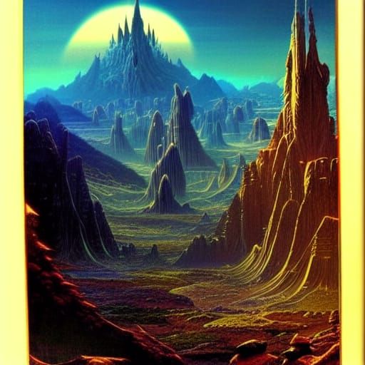 Epic Fantasy Landscape in Pennington Style