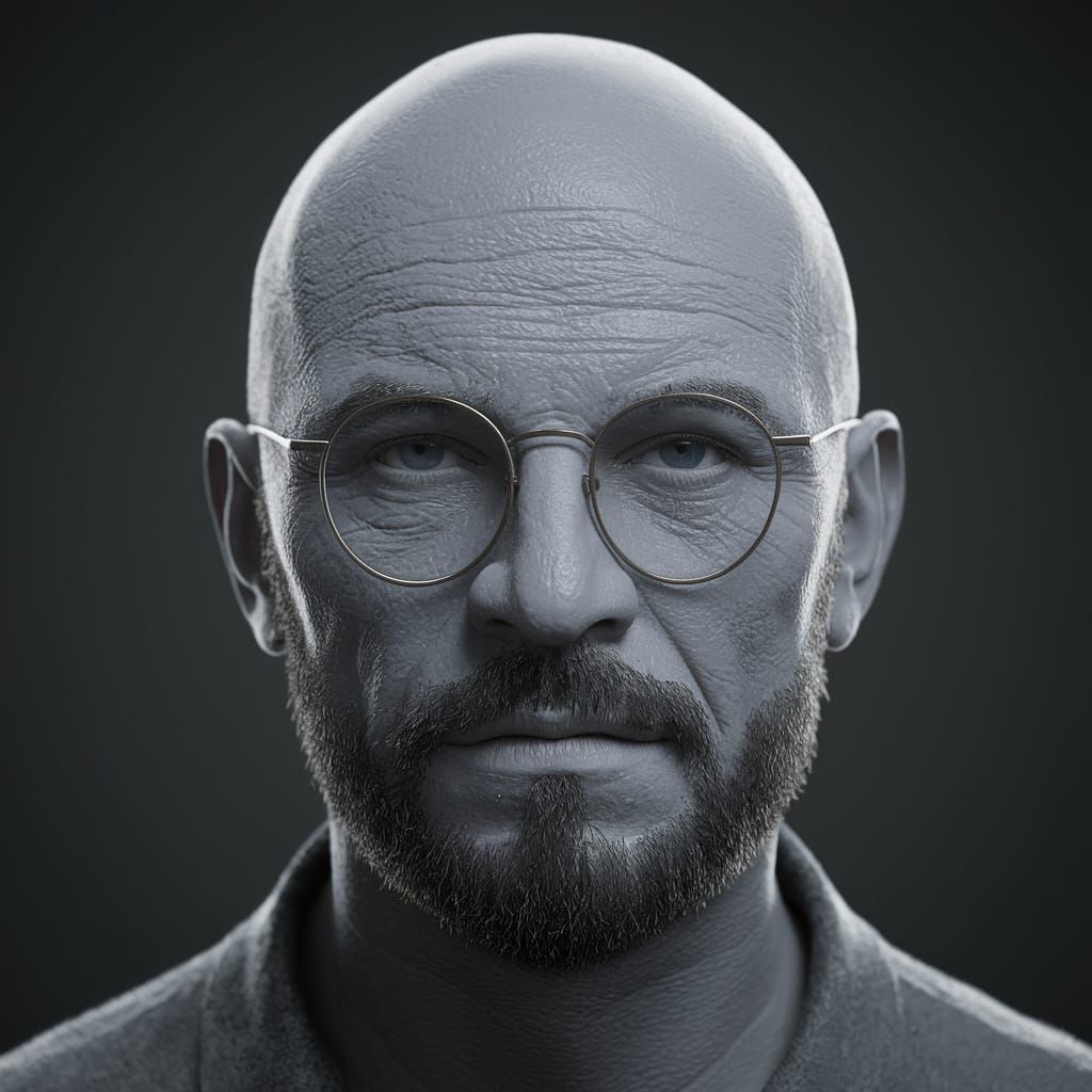 Mysterious, Faceless Figure in a Darkened Landscape