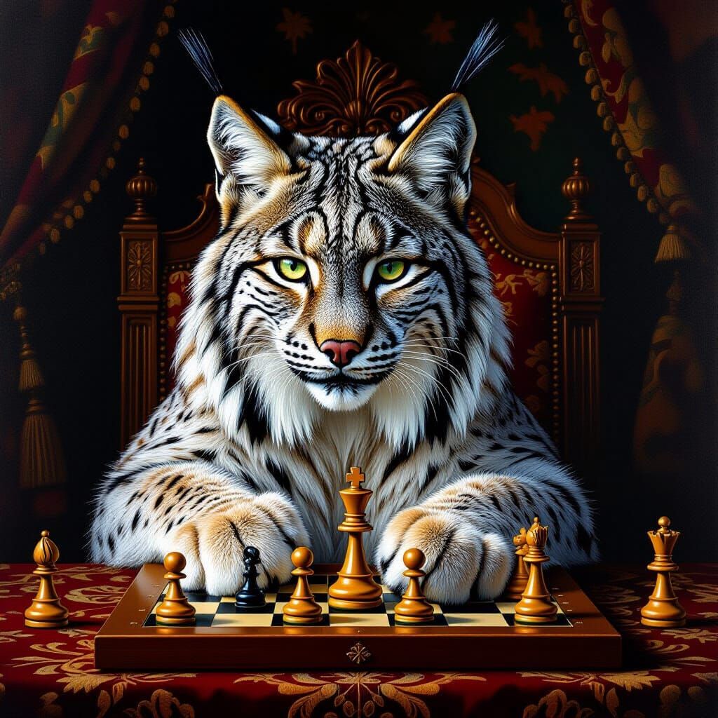 Intelligent Lynx Solves Chess in Dreamlike Fantasy Landscape