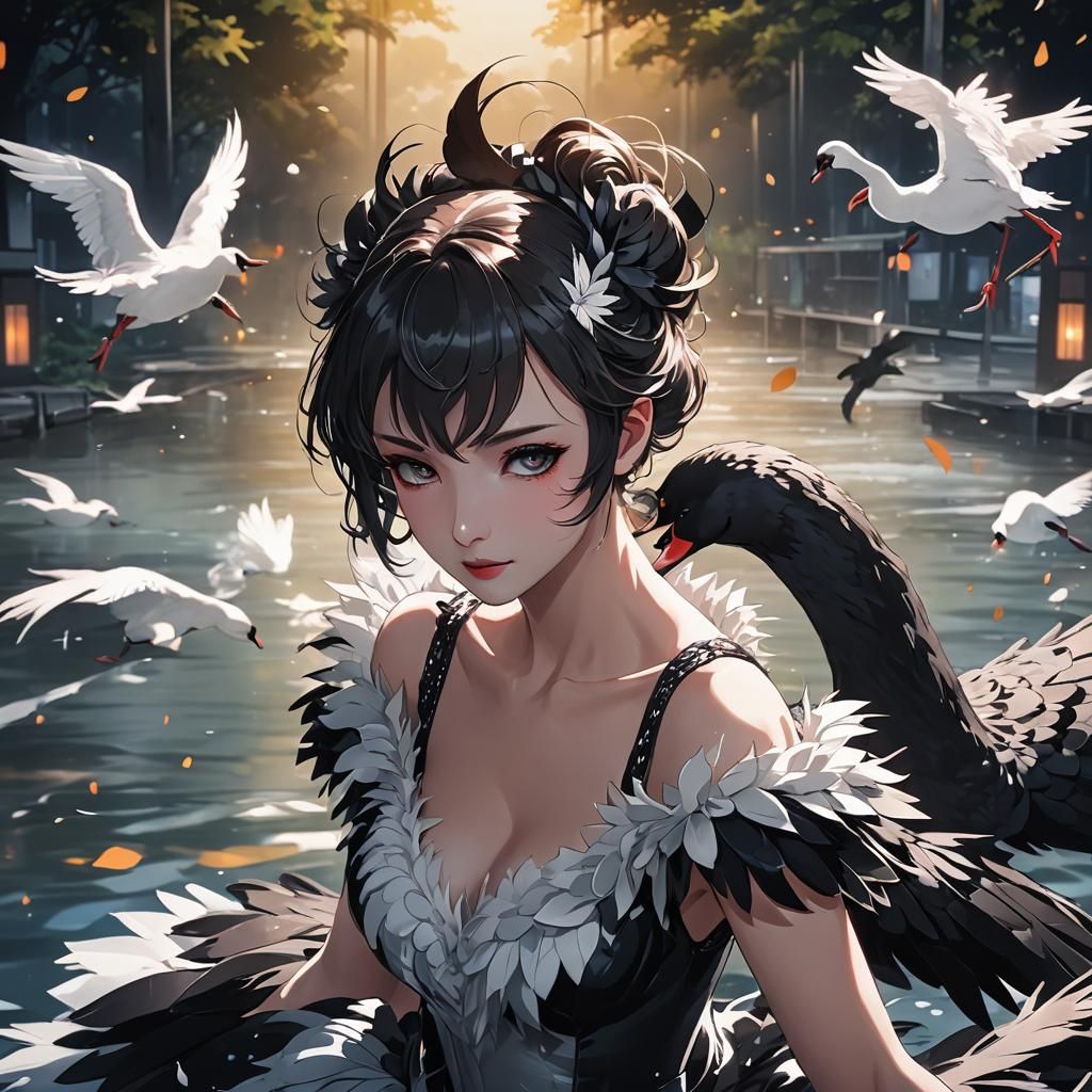 Black Swan from Honkai Star Rail: Anime Art