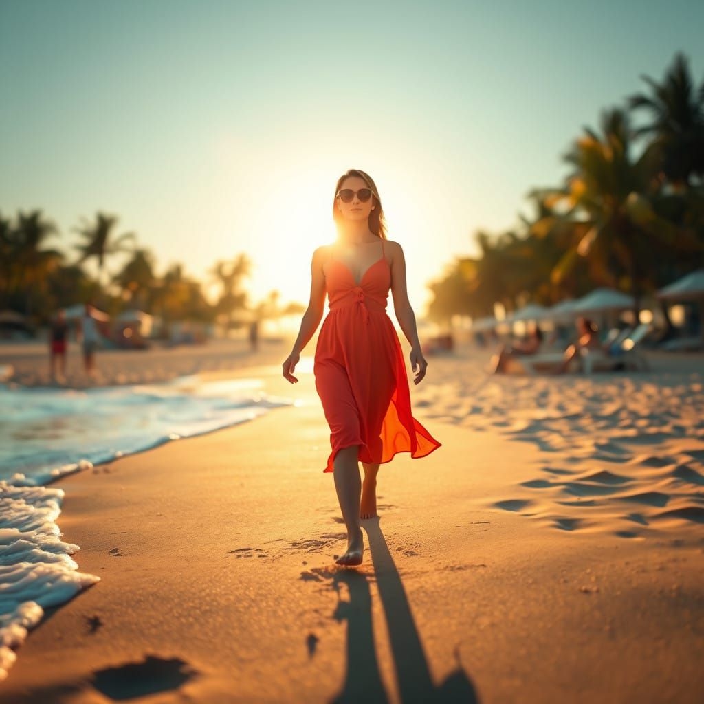 Tropical Afternoon Serenity in Vibrant Colors