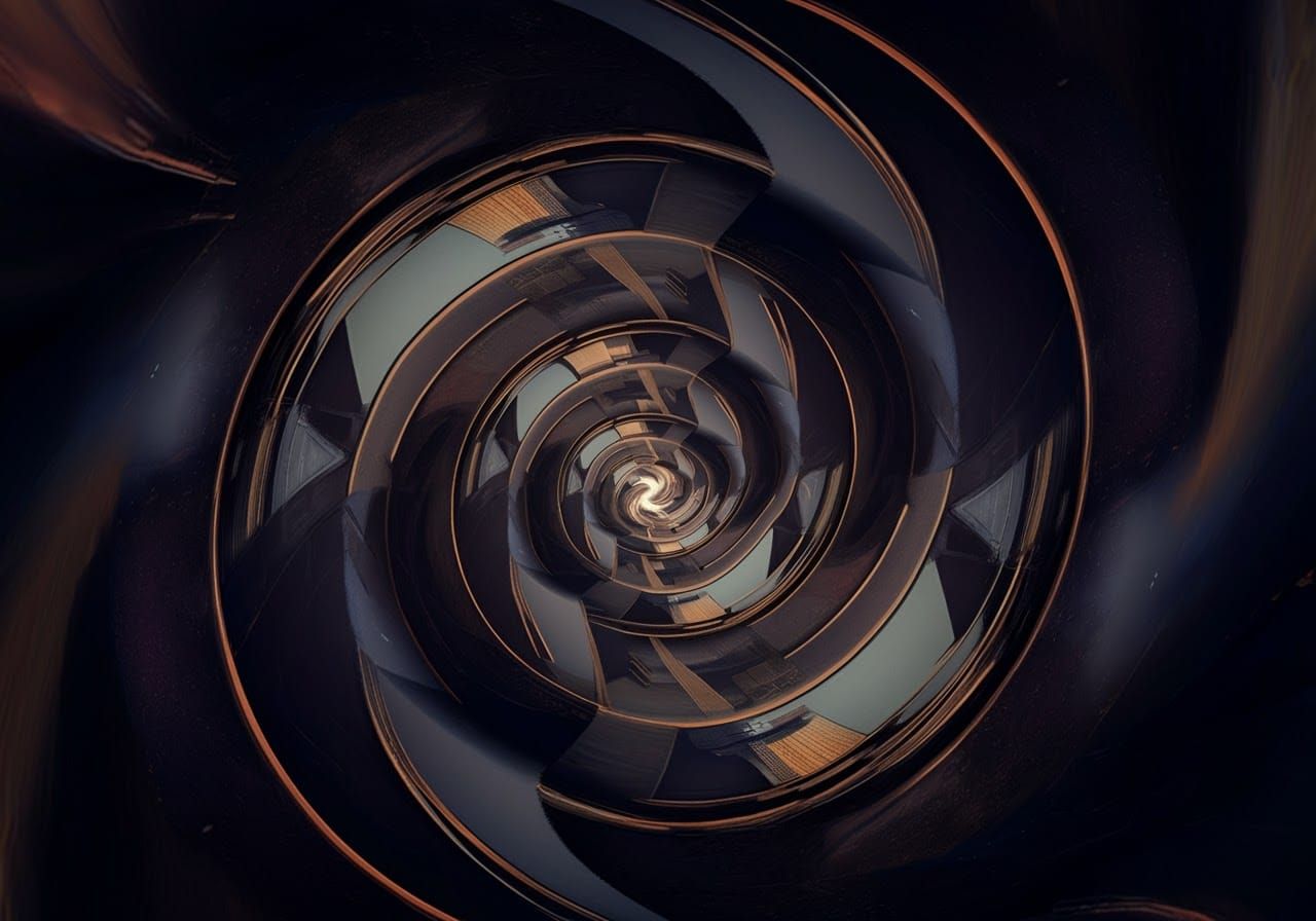 Surreal Distorted Space with Vibrant Edges