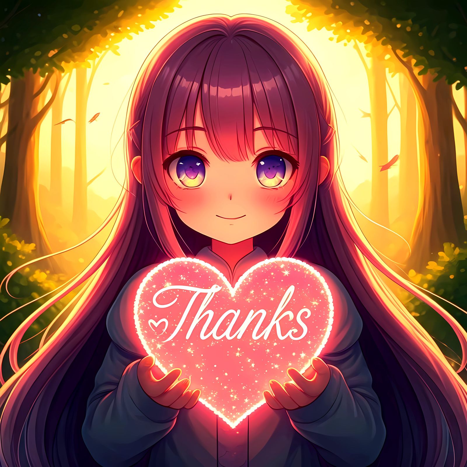 Vibrant Chibi Fairy Crafts Shimmering Heart with Radiant Smi...