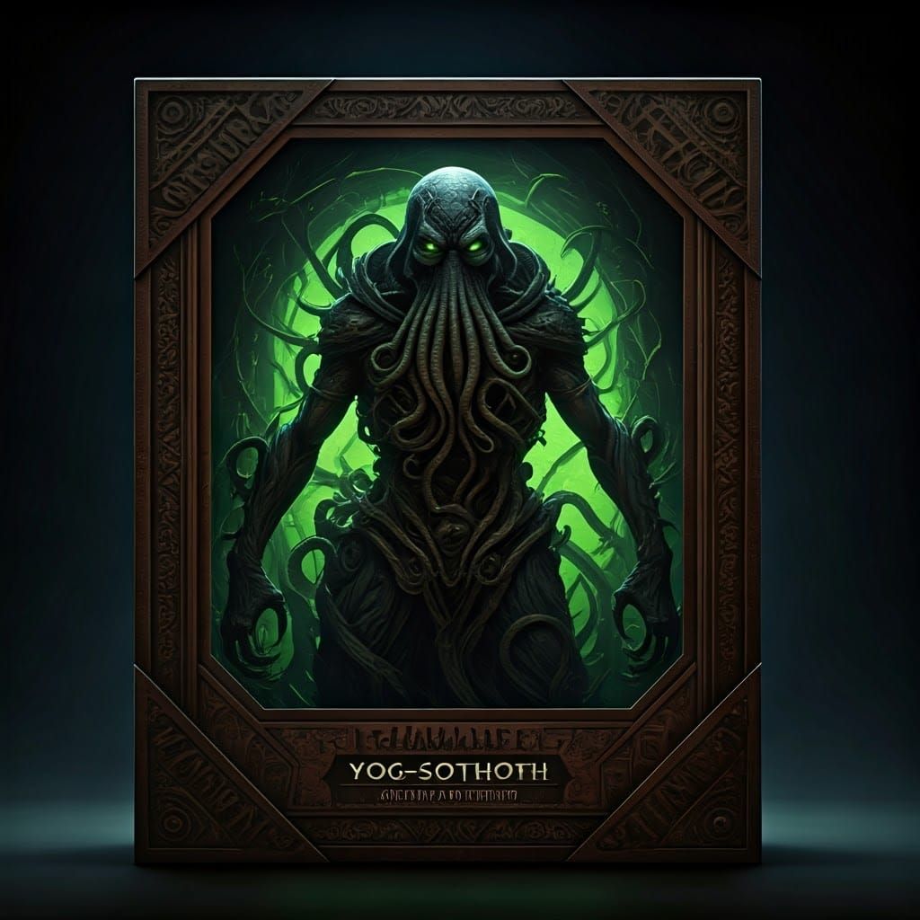 Eldritch Horror Statue in Dark Fantasy Style