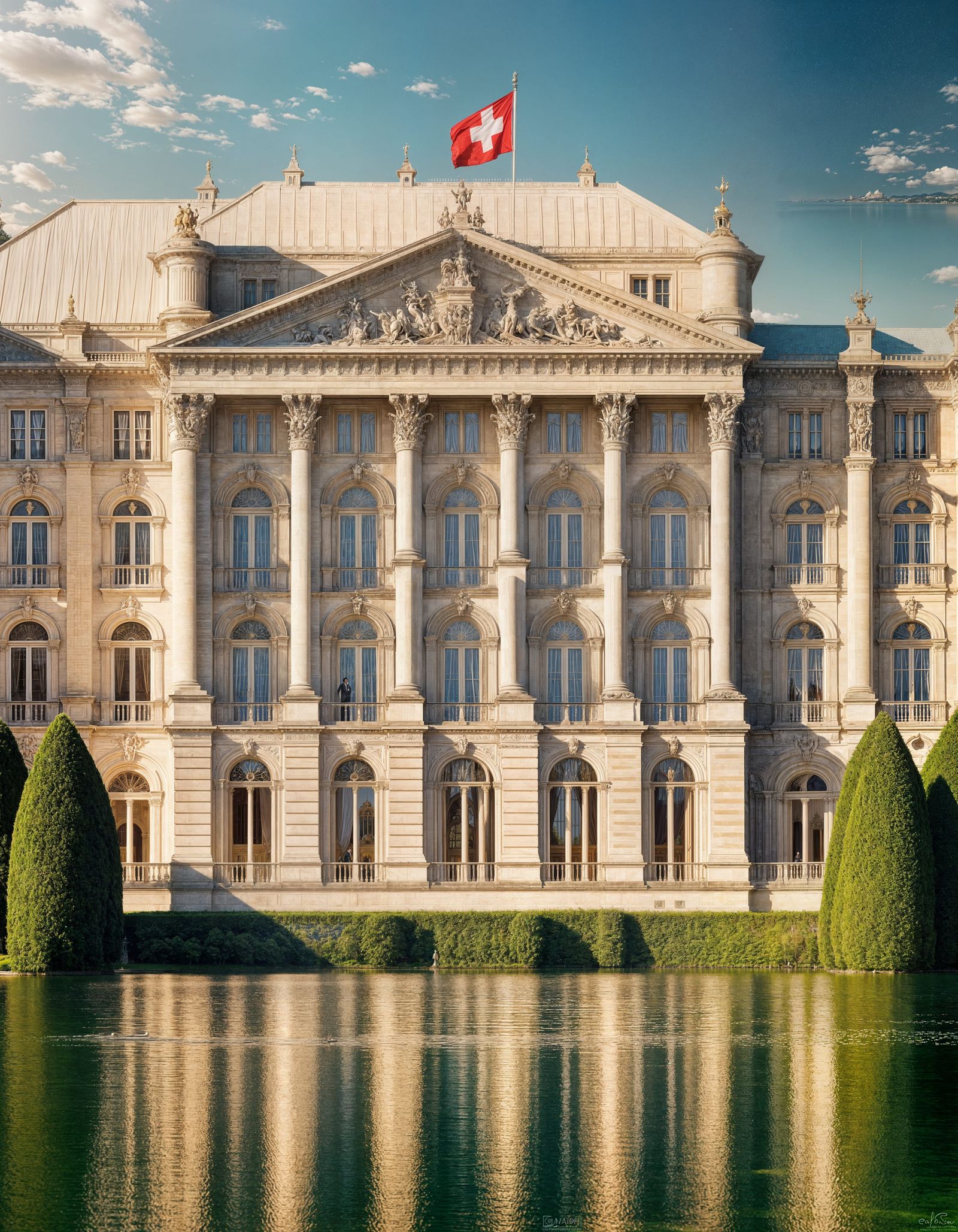 Swiss Presidential Palace: Sleek Architecture and Gardens