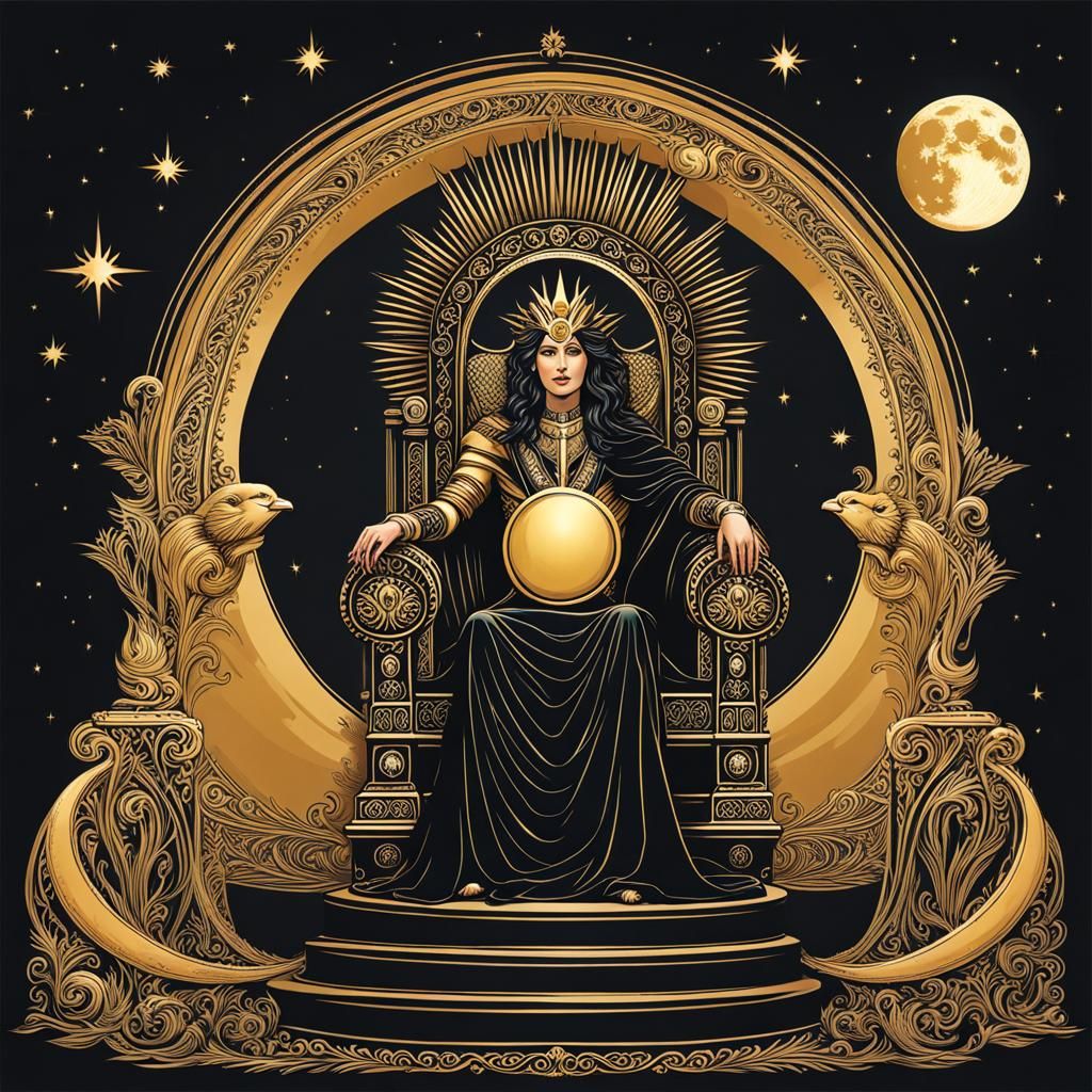 Sun Enthroned with Moon and Starry Guests