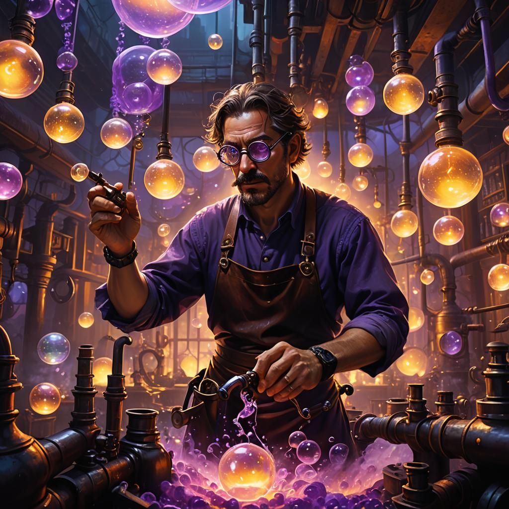 Dream Weaver: Dark Fantasy Bubbles in Dystopian Factory