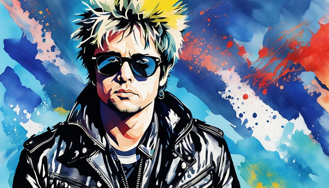 Billie Joe Armstrong in Pop Art Watercolor Portrait