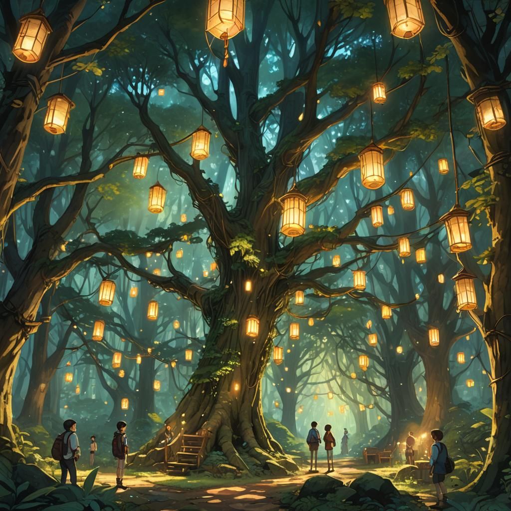 Enchanted Forest High School in Fantasy Style