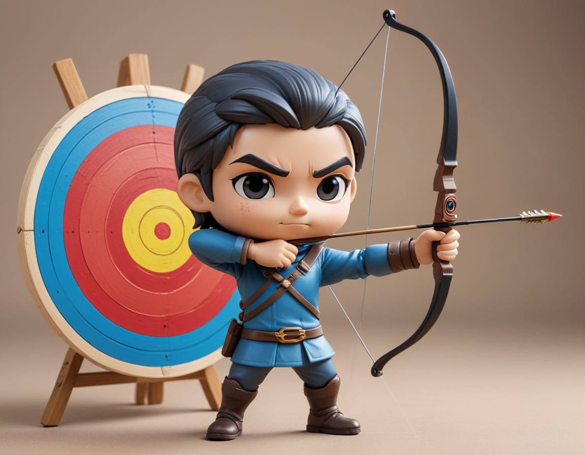 Chibi Archer Fires Blindly into the Distance