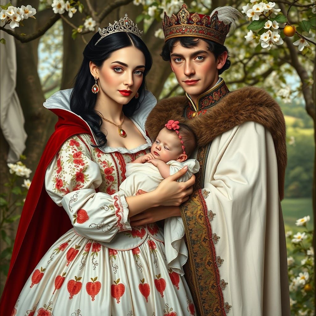 Historically Accurate 1500s German Queen Snow White in Sprin...
