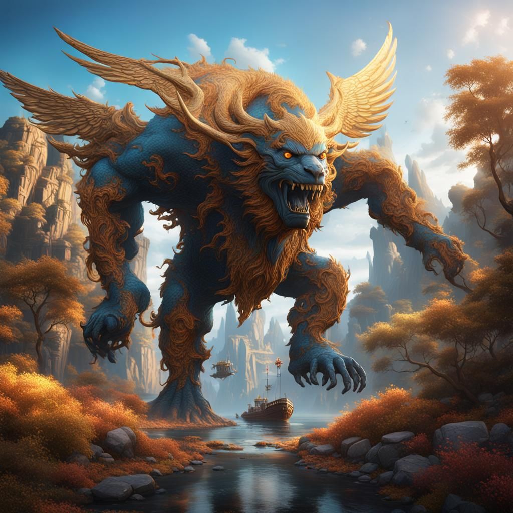 Detailed Matte Painting of Anu in Fantasy Art Style