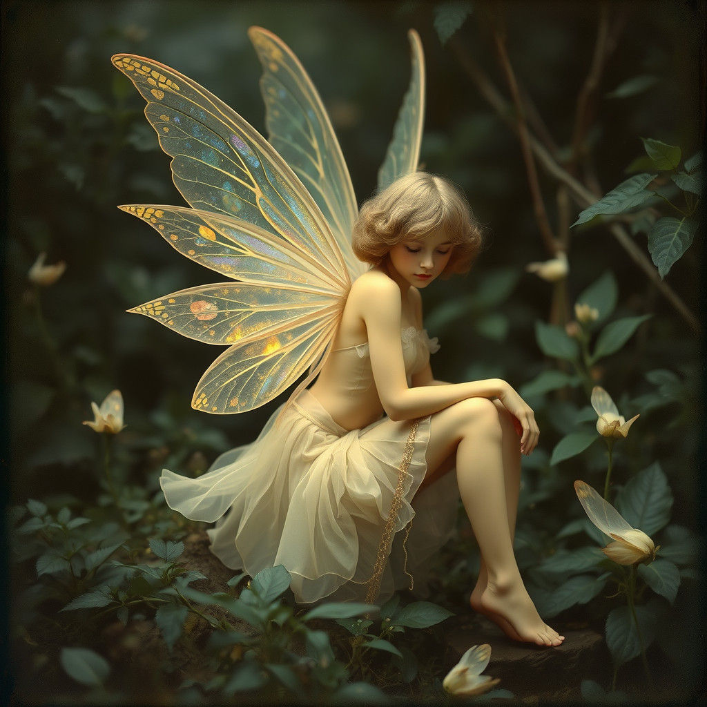 Translucent Fairy in Rayograph Style