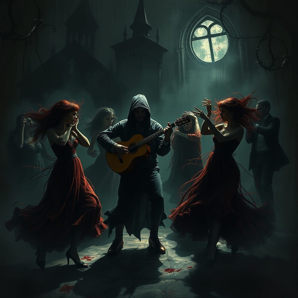 Gothic Castle Dance: A Macabre Victorian Ball