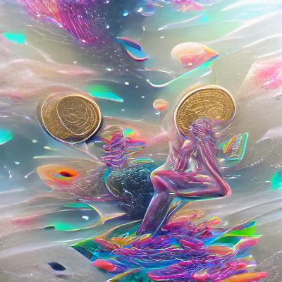Money in Holographic Astral Cosmic Illustration