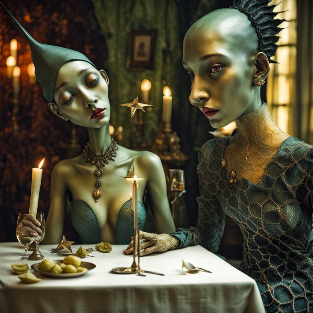 Surreal Alien Restaurant Celebration Photography