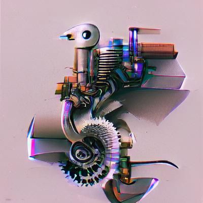 Abstract Mechanical Structure Generated by AI