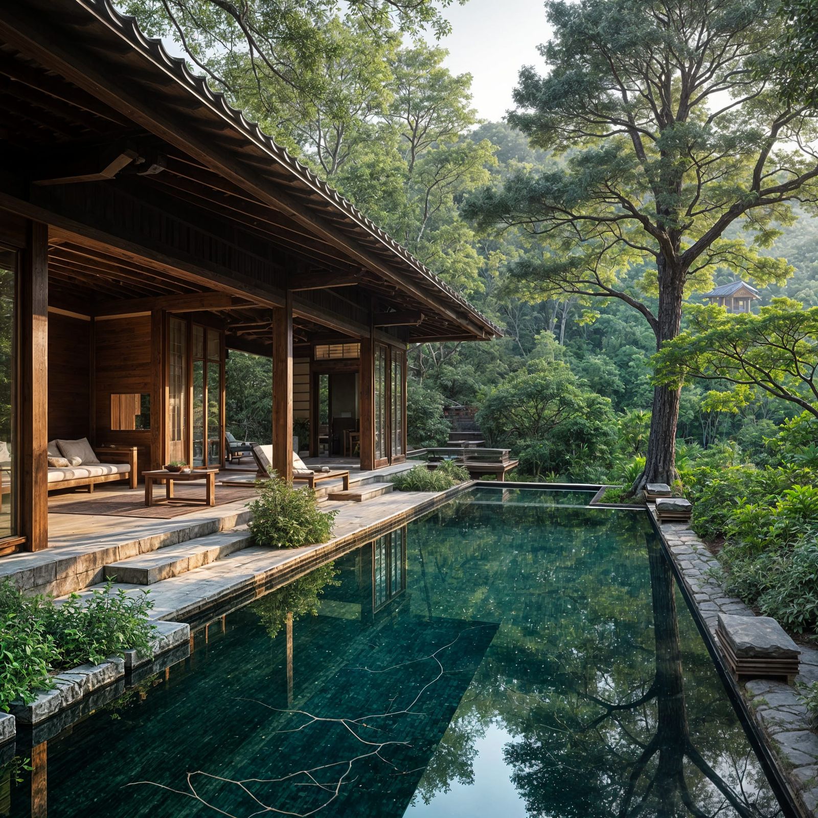 Japanese Style Luxury Villa with Infinity Pool