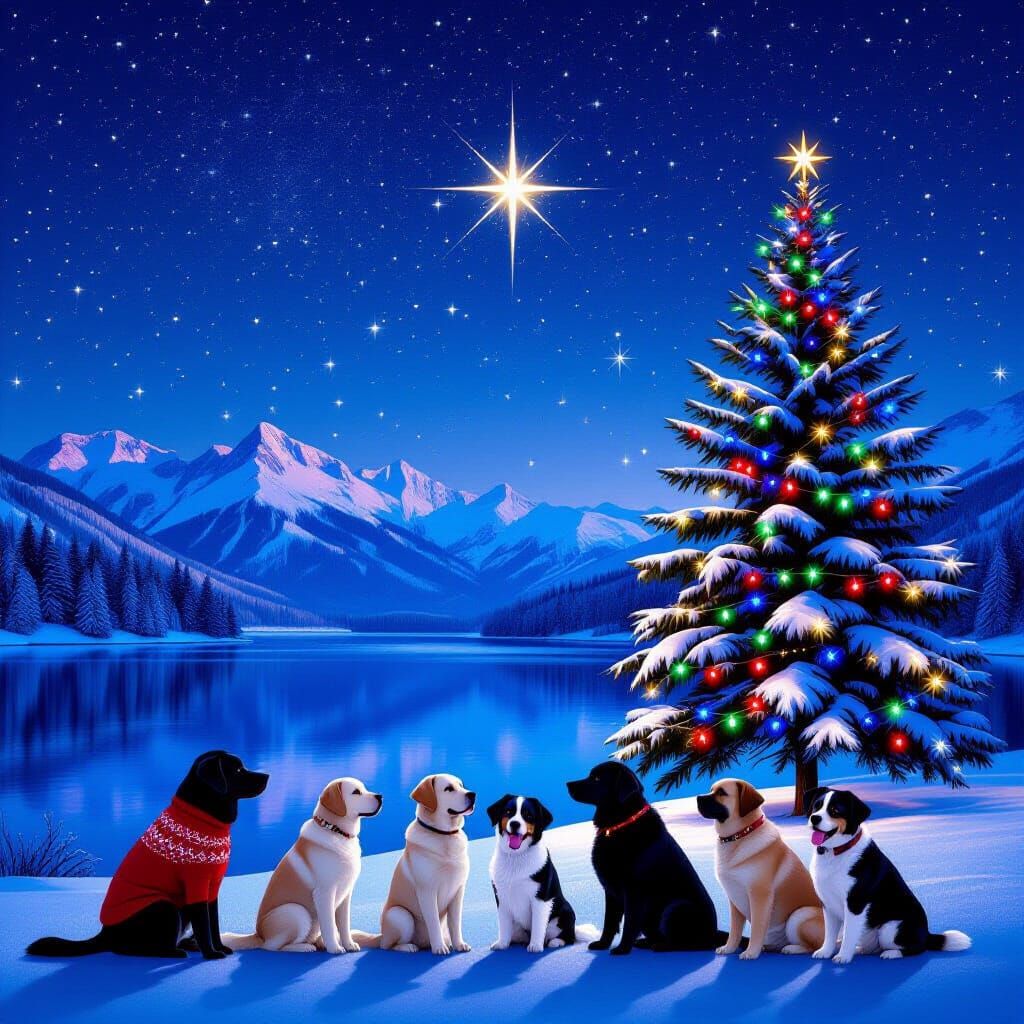 Star of Bethlehem Shines on Festive Spruce