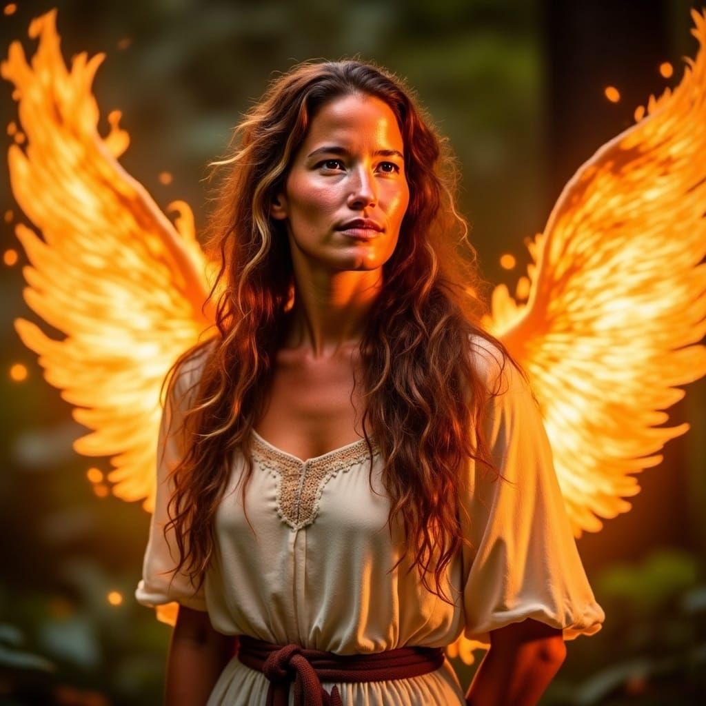 Angel Portrait in Radiant Heavenly Light