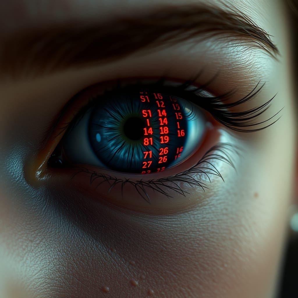 Hyper-Realistic Eye Portraits in Futuristic Style