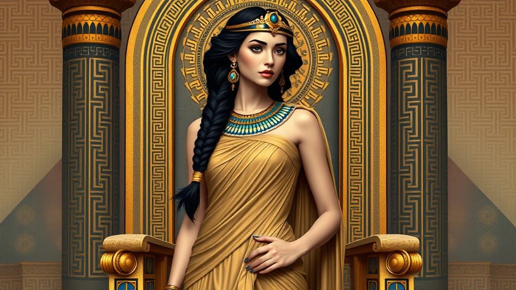 Egyptian Queen in Golden Splendor