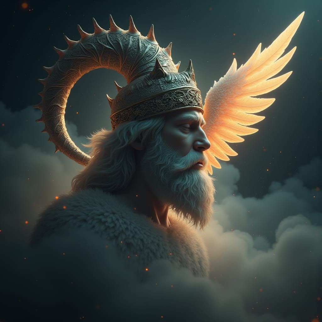 Hypnos: God of Sleep in Dreamscape Fantasy Art