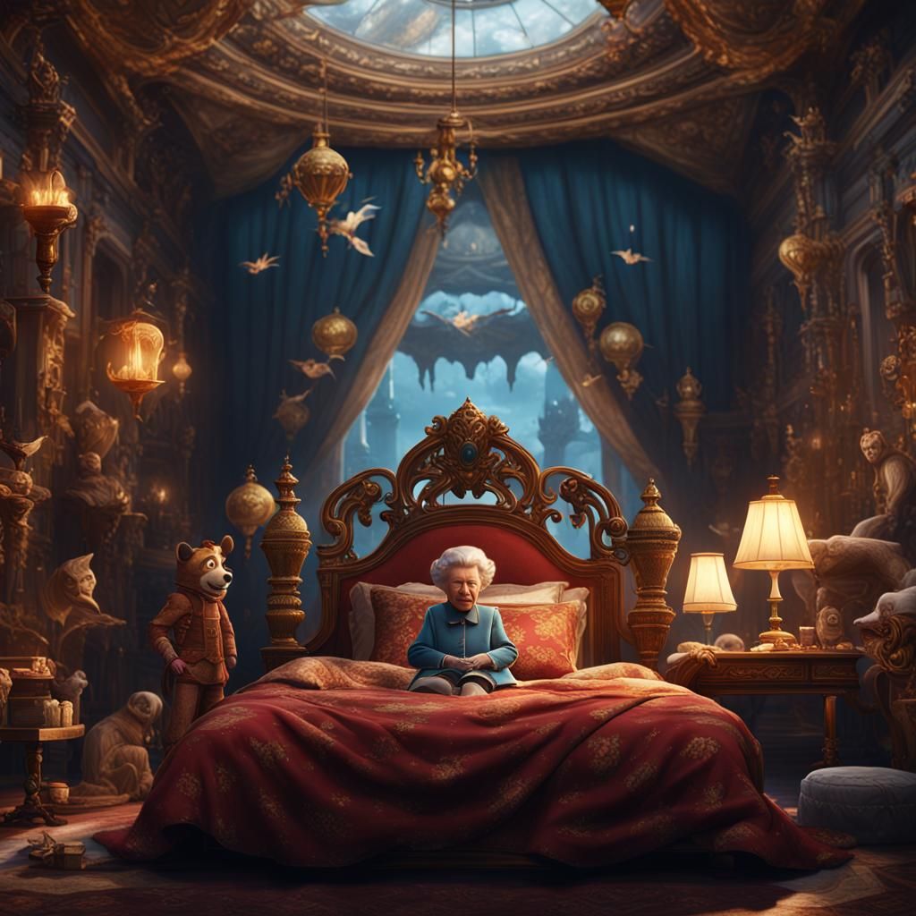 Queen with Children: Detailed Matte Painting