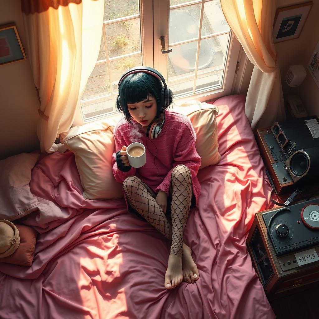 Rebellious Emo Goddess in Morning Radiance