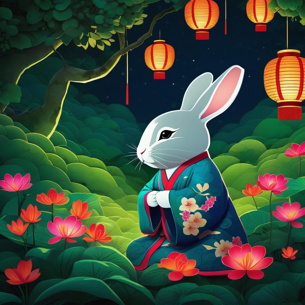 Bunny at night